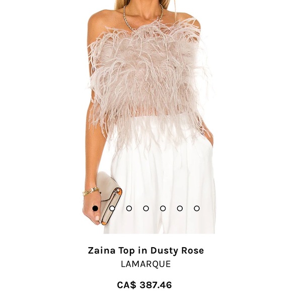 Lamarque Tops - Lamarque Zaina Feather Tube Top